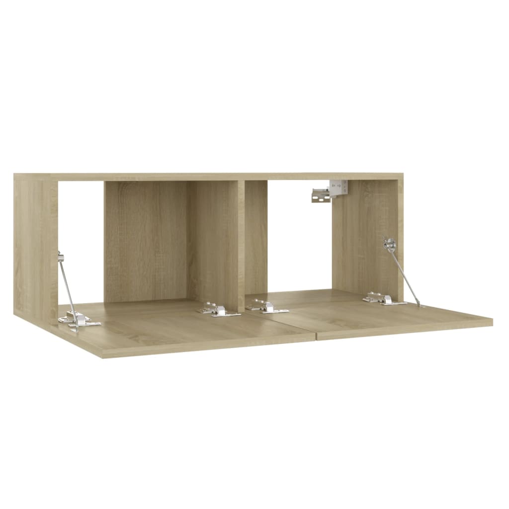 Ensemble de meubles TV 3 pièces en bois de chêne Sonoma