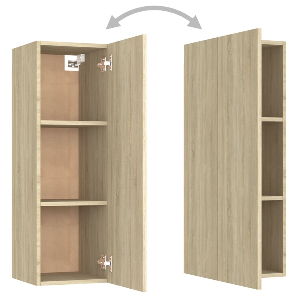 Ensemble de meubles TV 3 pièces en bois de chêne Sonoma