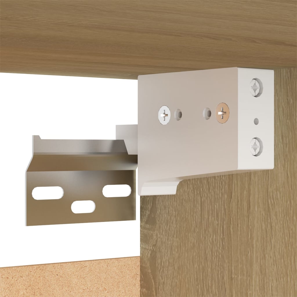 Ensemble de meubles TV 4 pièces en bois de chêne Sonoma