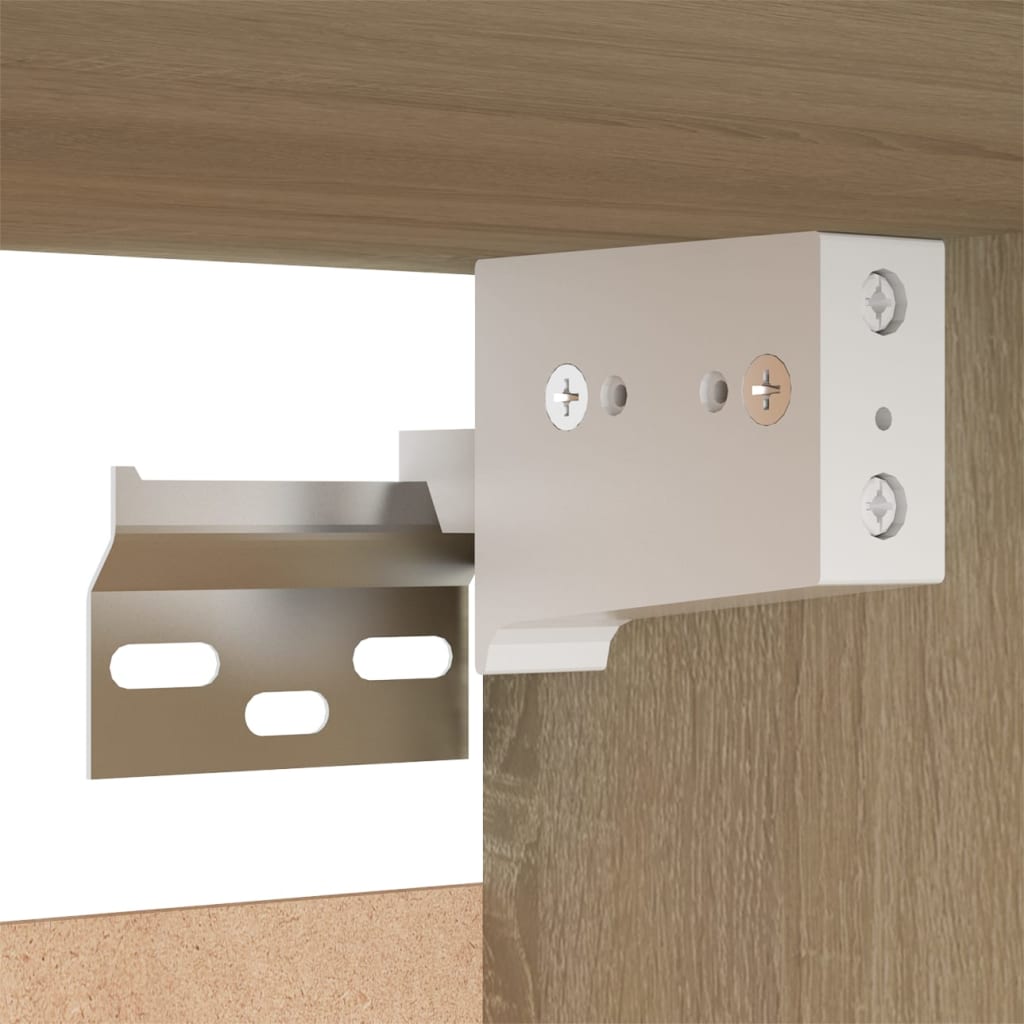 Ensemble de meubles TV 4 pièces en bois de chêne Sonoma