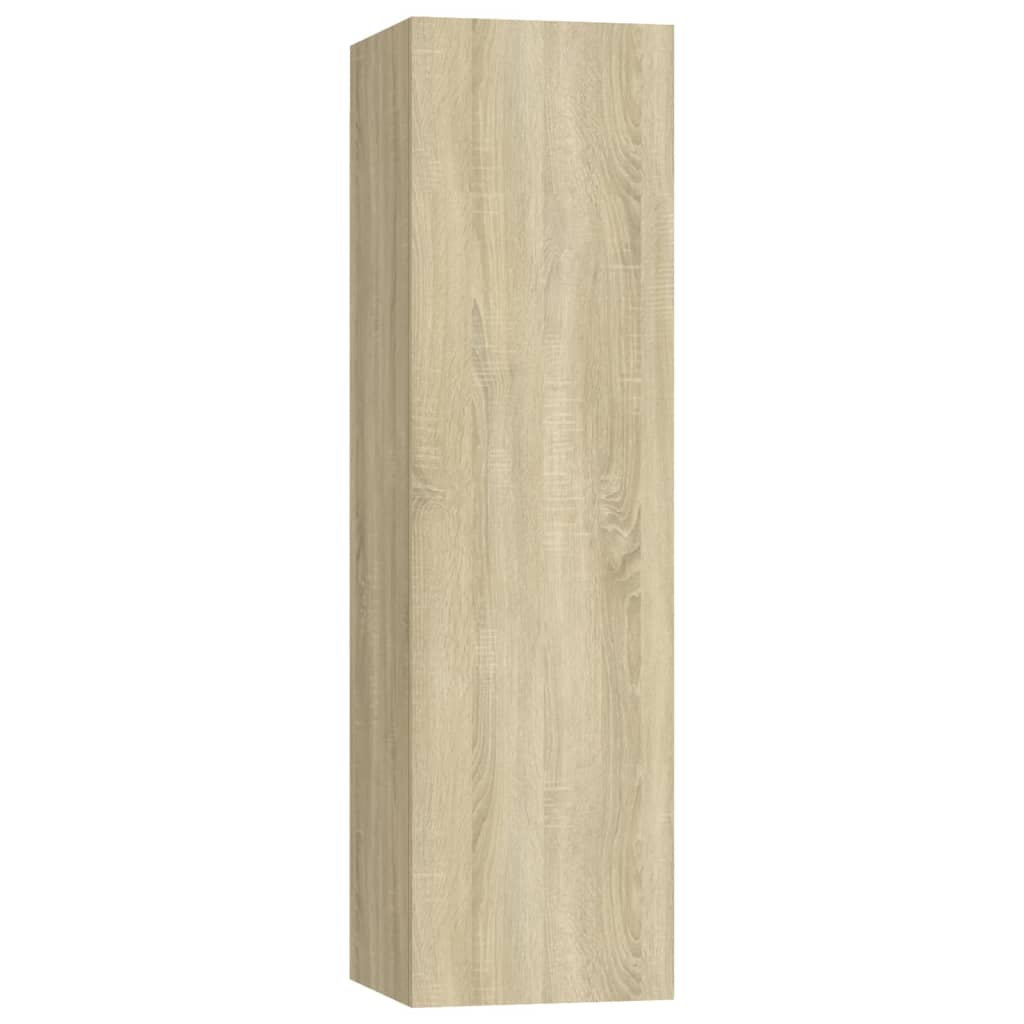 Ensemble de meubles TV 3 pièces en bois de chêne Sonoma