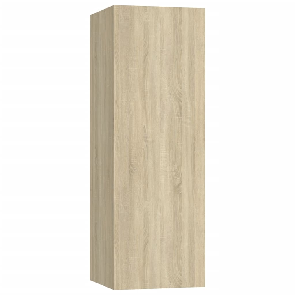 Ensemble de meubles TV 4 pièces en bois de chêne Sonoma