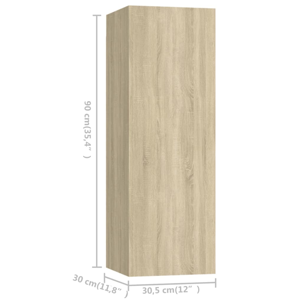 8-piece TV cabinet set Sonoma oak wood material