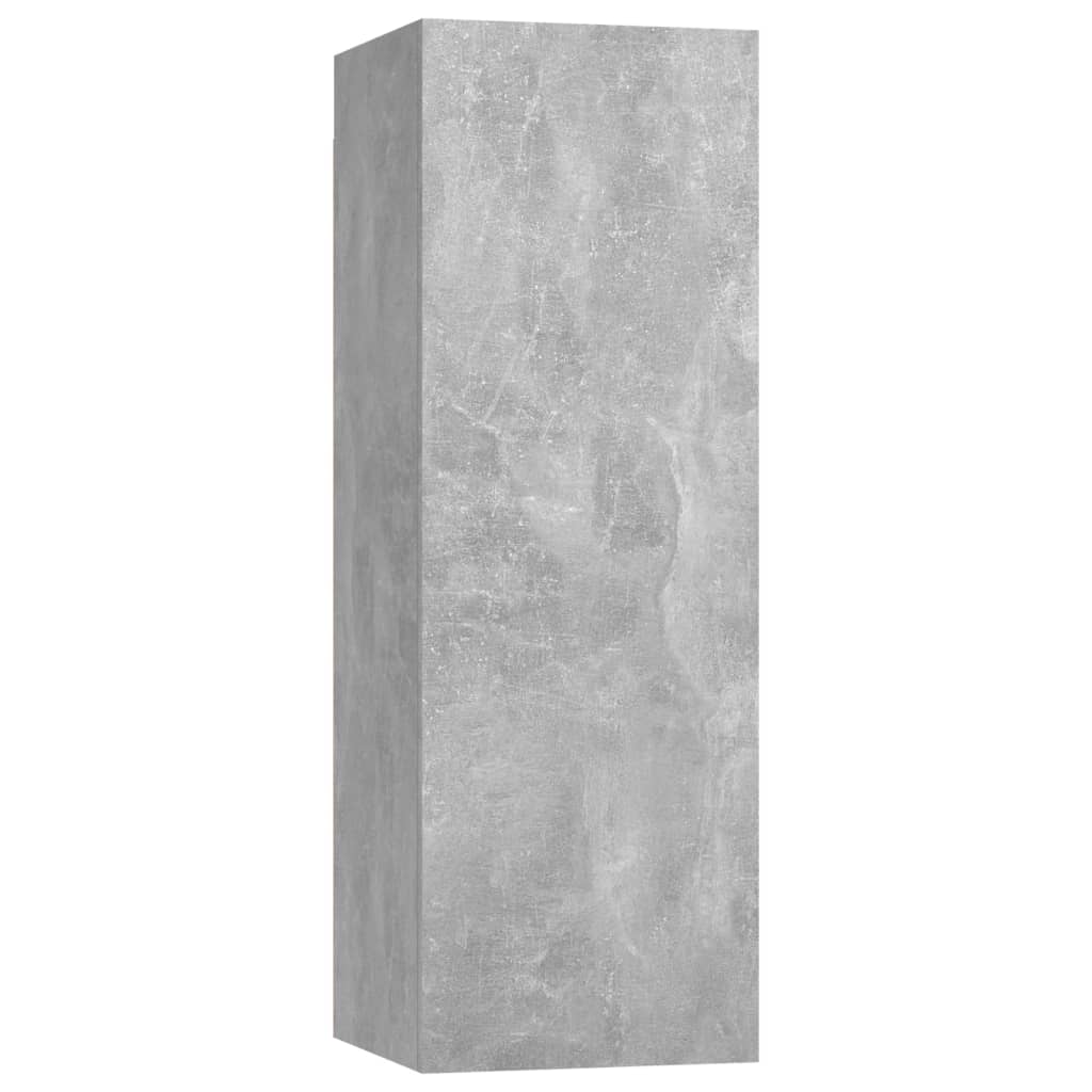 10-piece TV cabinet set concrete grey wood-based material