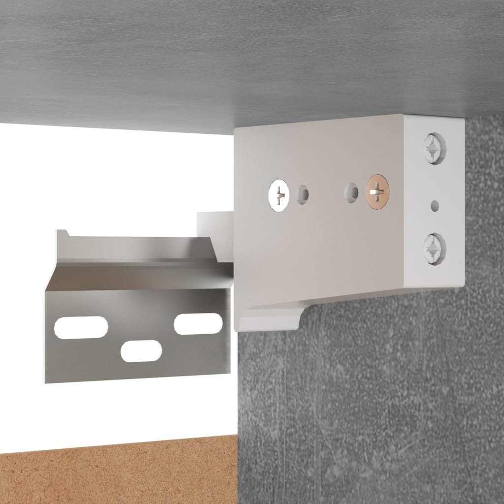 10-piece TV cabinet set concrete grey wood-based material
