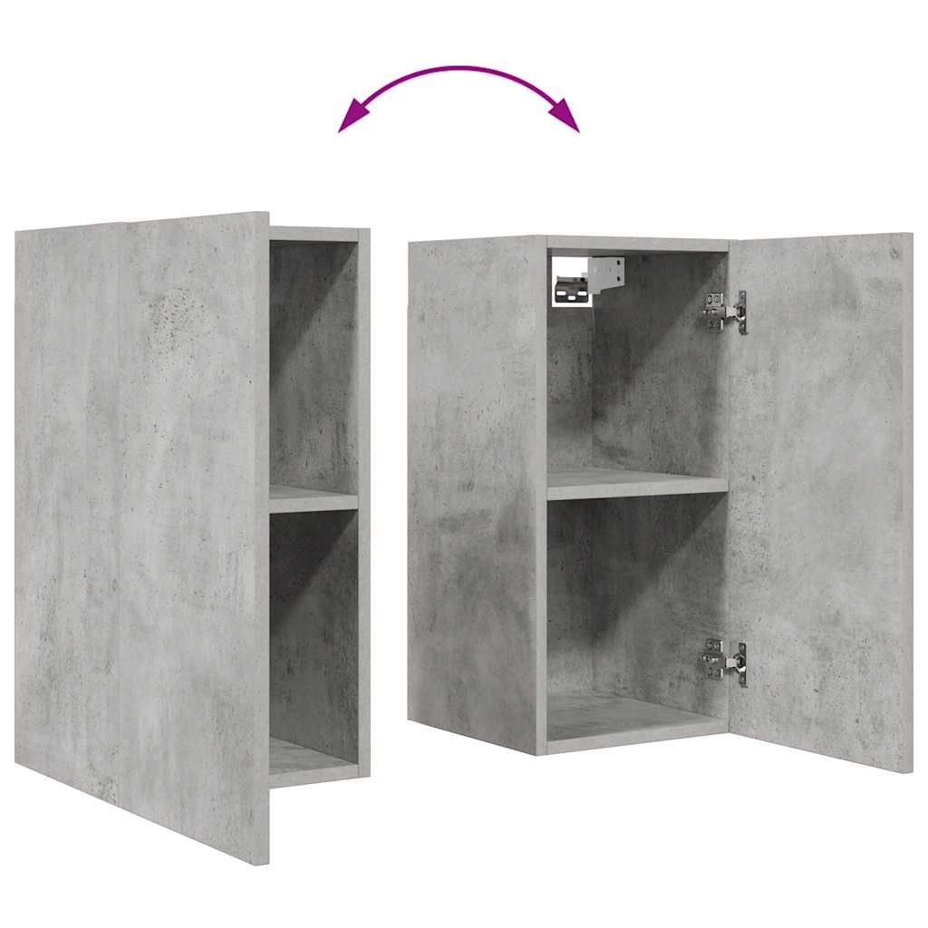 6-tlg. TV-Schrank-Set Betongrau Holzwerkstoff