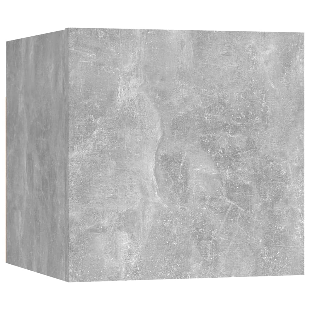 10-piece TV cabinet set concrete grey wood-based material