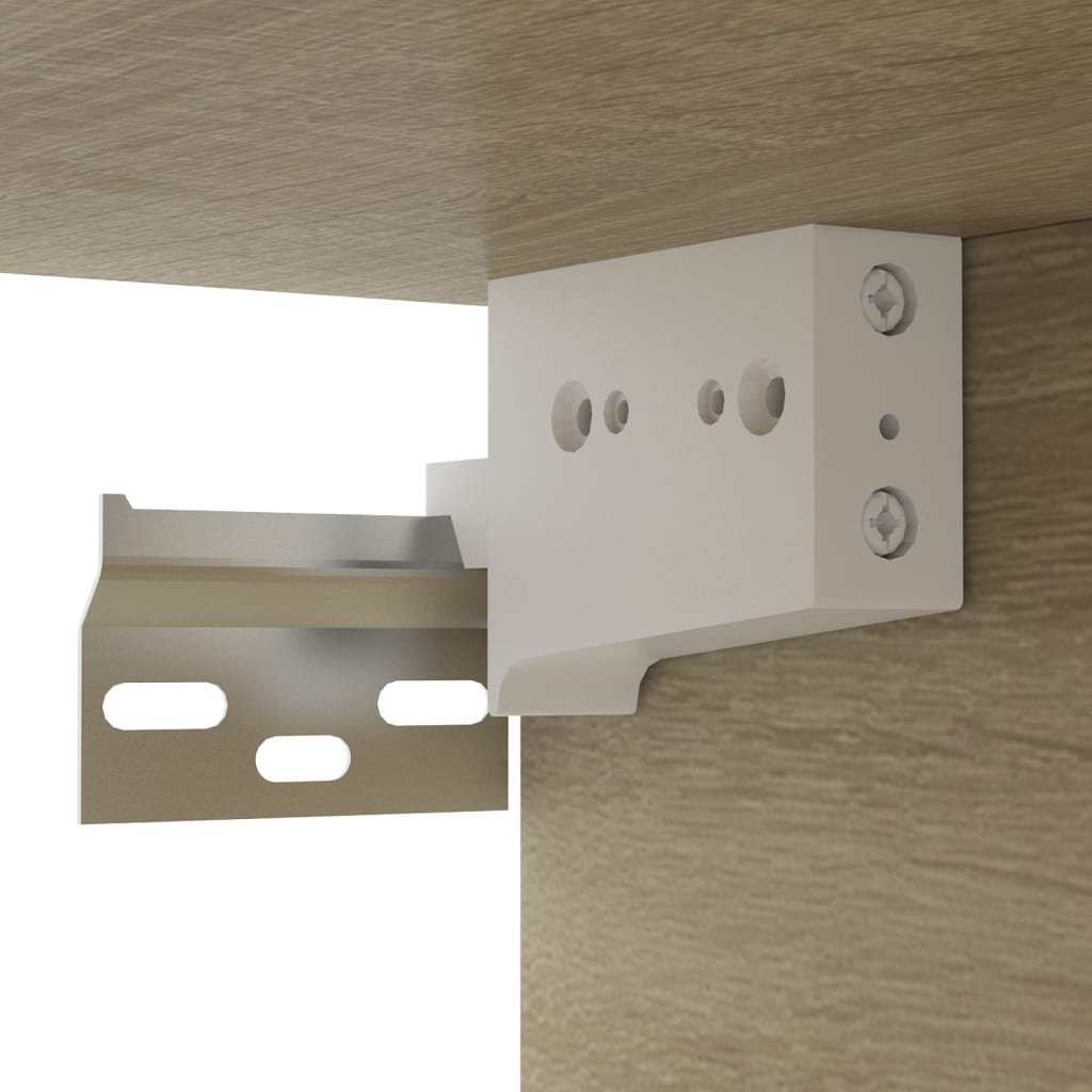 Ensemble de meubles TV 3 pièces en bois de chêne Sonoma blanc