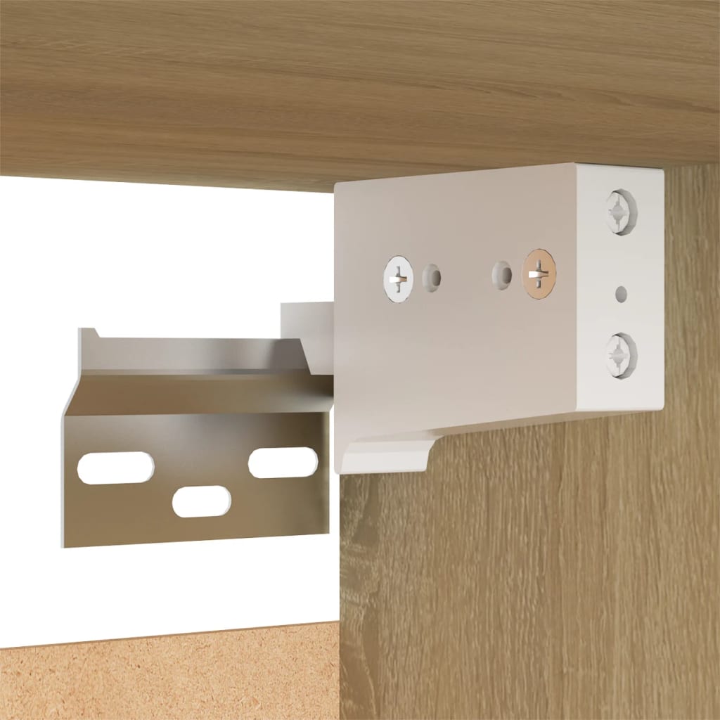 Ensemble de meubles TV 3 pièces en bois de chêne Sonoma blanc