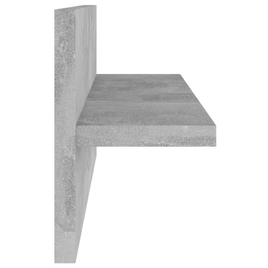 Wandregale 4 Stk. Betongrau 40x11,5x18 cm Holzwerkstoff