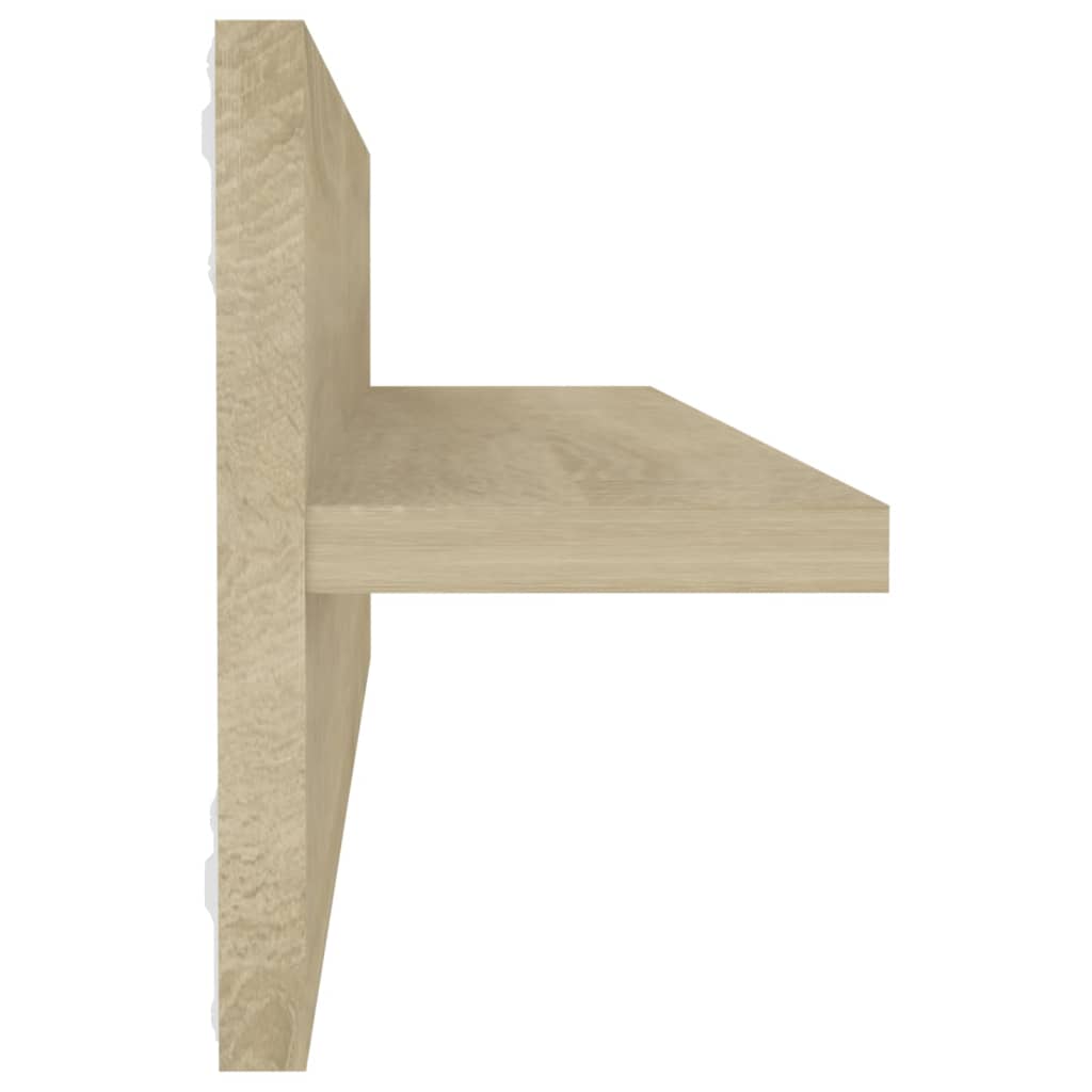 Wandregale 4 Stk. Sonoma-Eiche 60x11,5x18 cm Holzwerkstoff