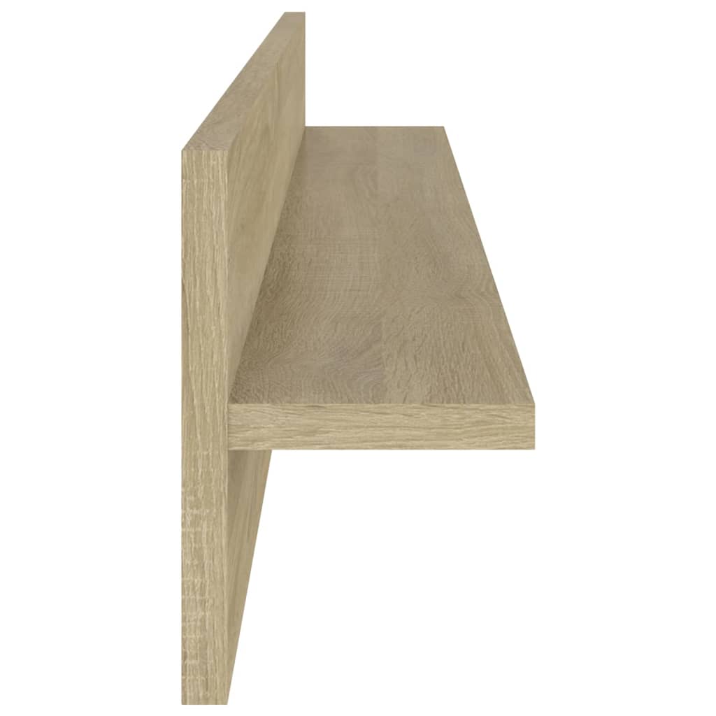 Wandregale 4 Stk. Sonoma-Eiche 80x11,5x18 cm Holzwerkstoff