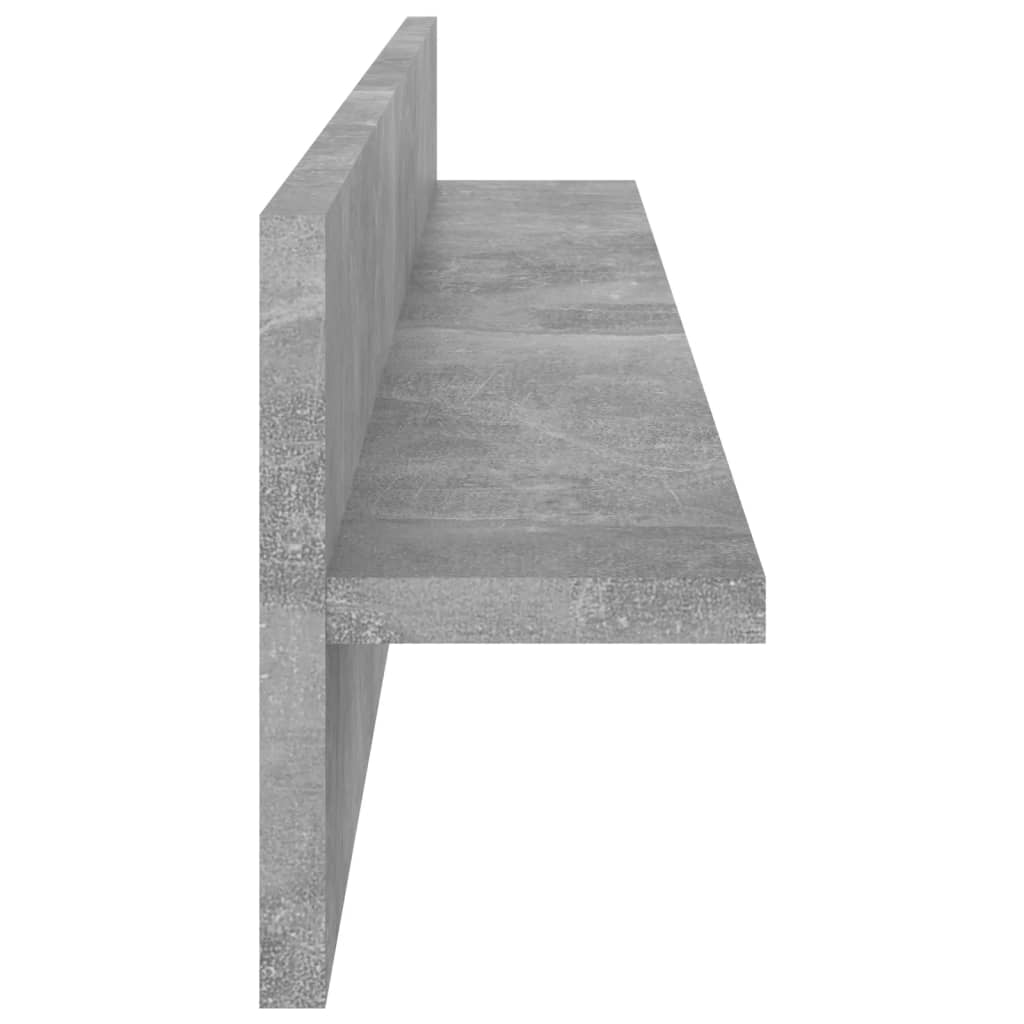 Wandregale 4 Stk. Betongrau 80x11,5x18 cm Holzwerkstoff