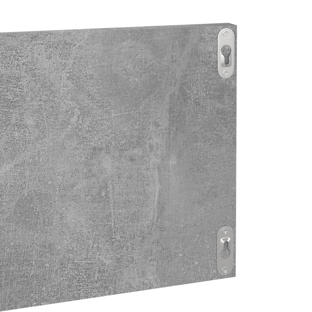 Wandregale 4 Stk. Betongrau 80x11,5x18 cm Holzwerkstoff
