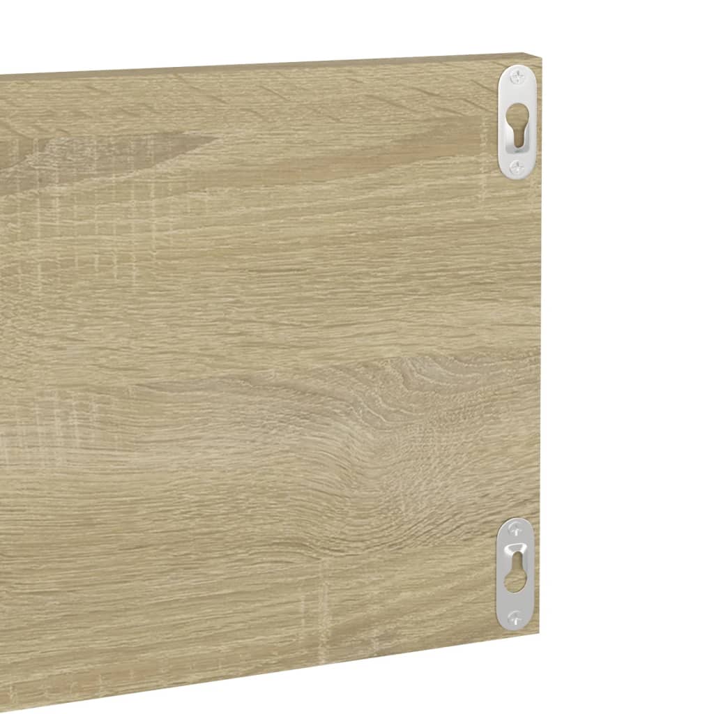 Wandregale 4 Stk. Weiß Sonoma-Eiche 80x11,5x18 cm Holzwerkstoff