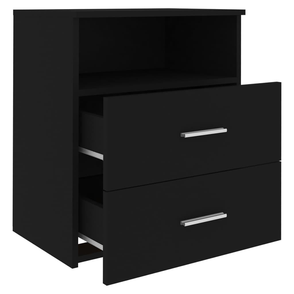 Tables de chevet 2 pièces Noir 50x32x60 cm