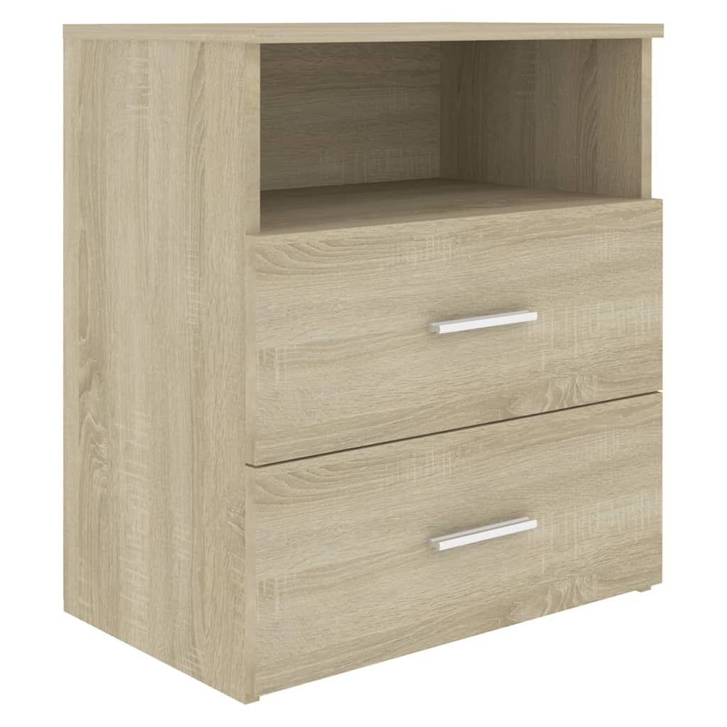 Tables de chevet 2 pcs. Chêne Sonoma 50x32x60 cm