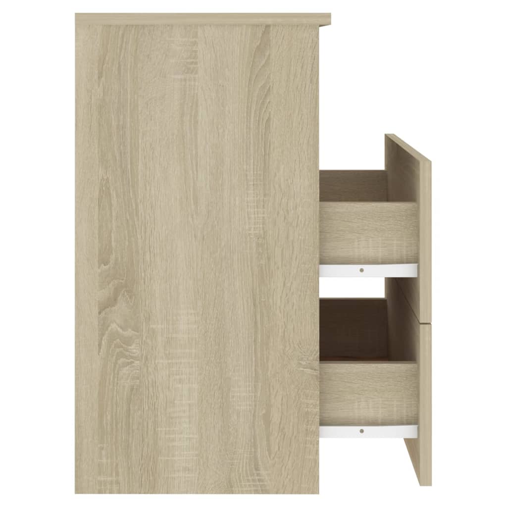 Tables de chevet 2 pcs. Chêne Sonoma 50x32x60 cm