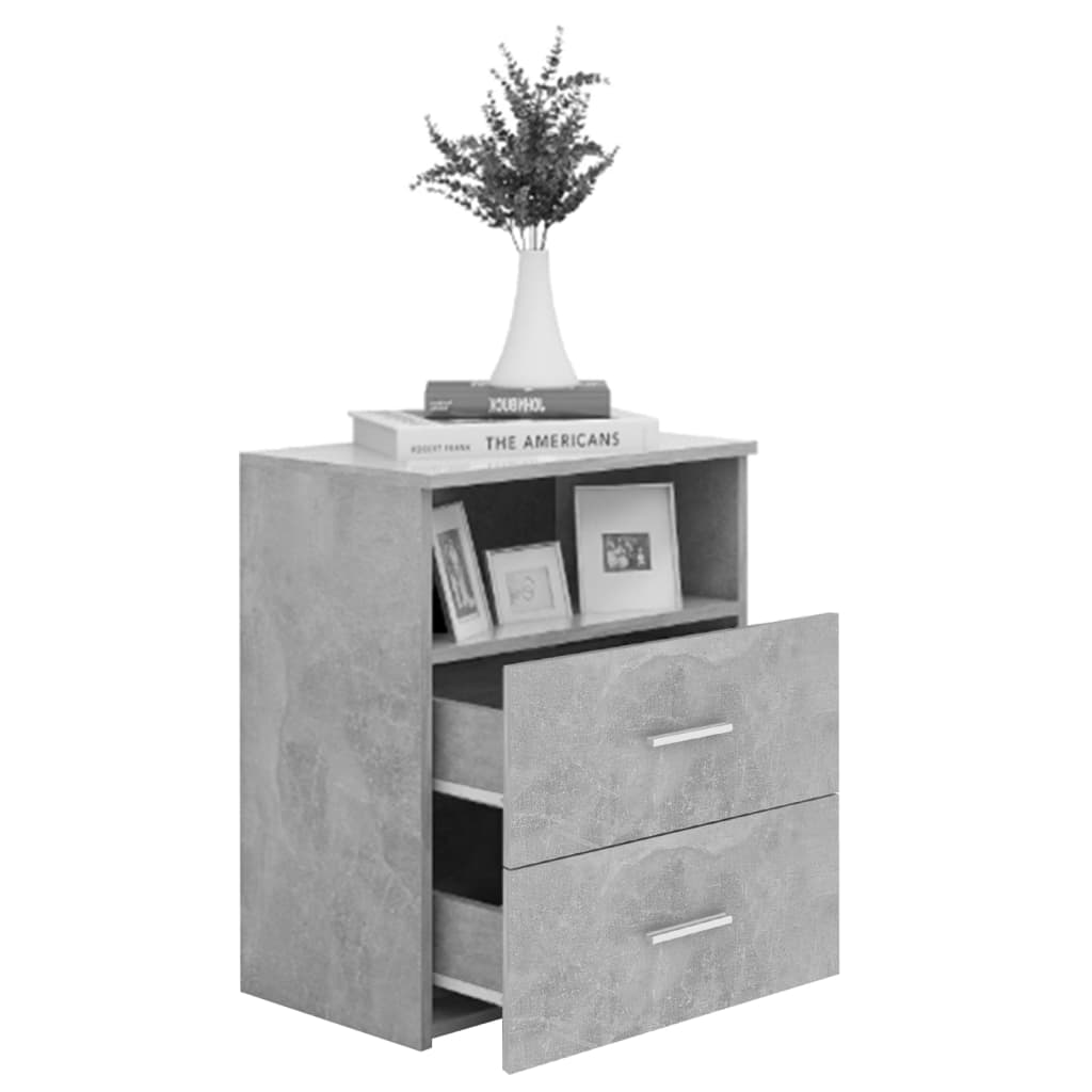 Bedside tables 2 pcs. Concrete gray 50x32x60cm