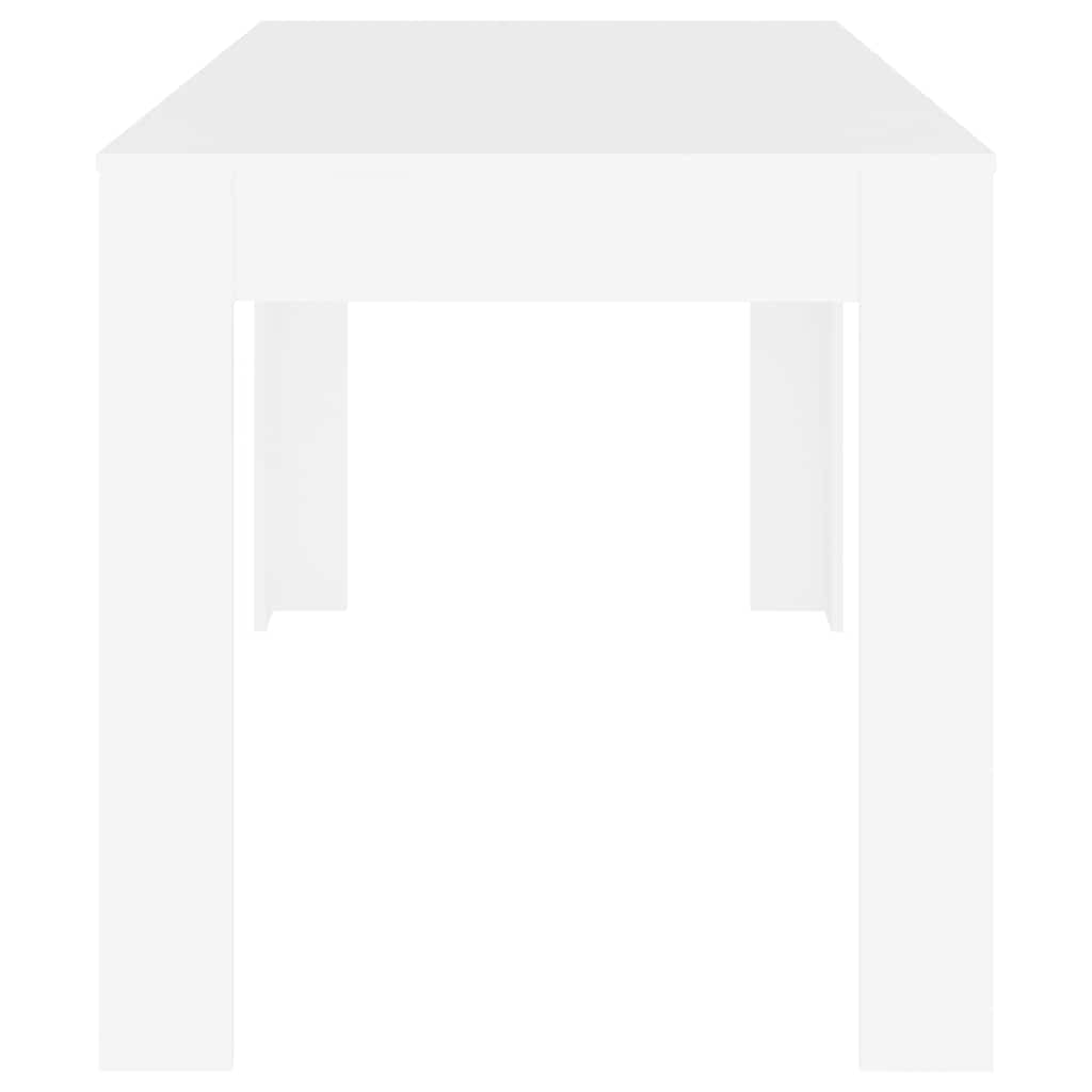 Table à manger blanche 140x74,5x76 cm en bois