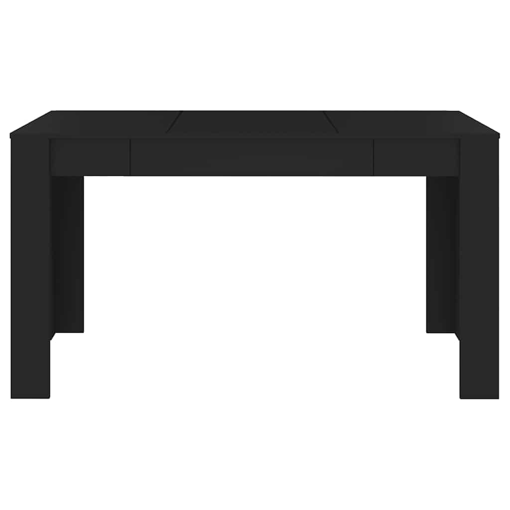 Table à manger noire 140x74,5x76 cm en bois