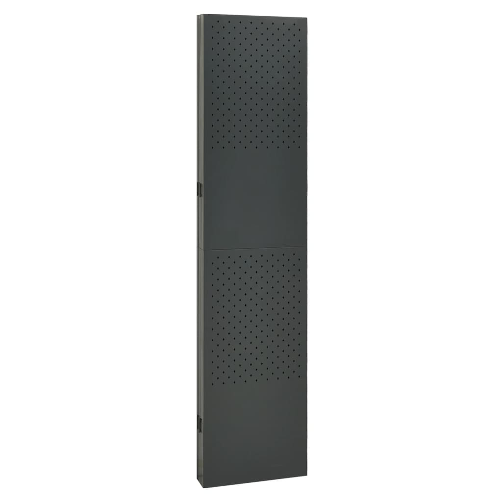 5-tlg. Raumteiler Anthrazit 200x180 cm Stahl