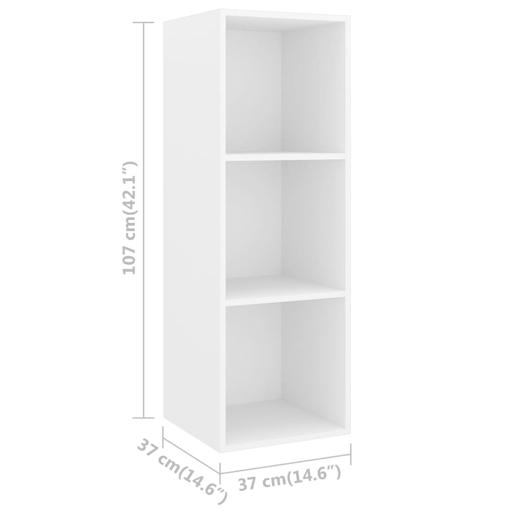 Ensemble de meubles TV 2 pièces en bois blanc