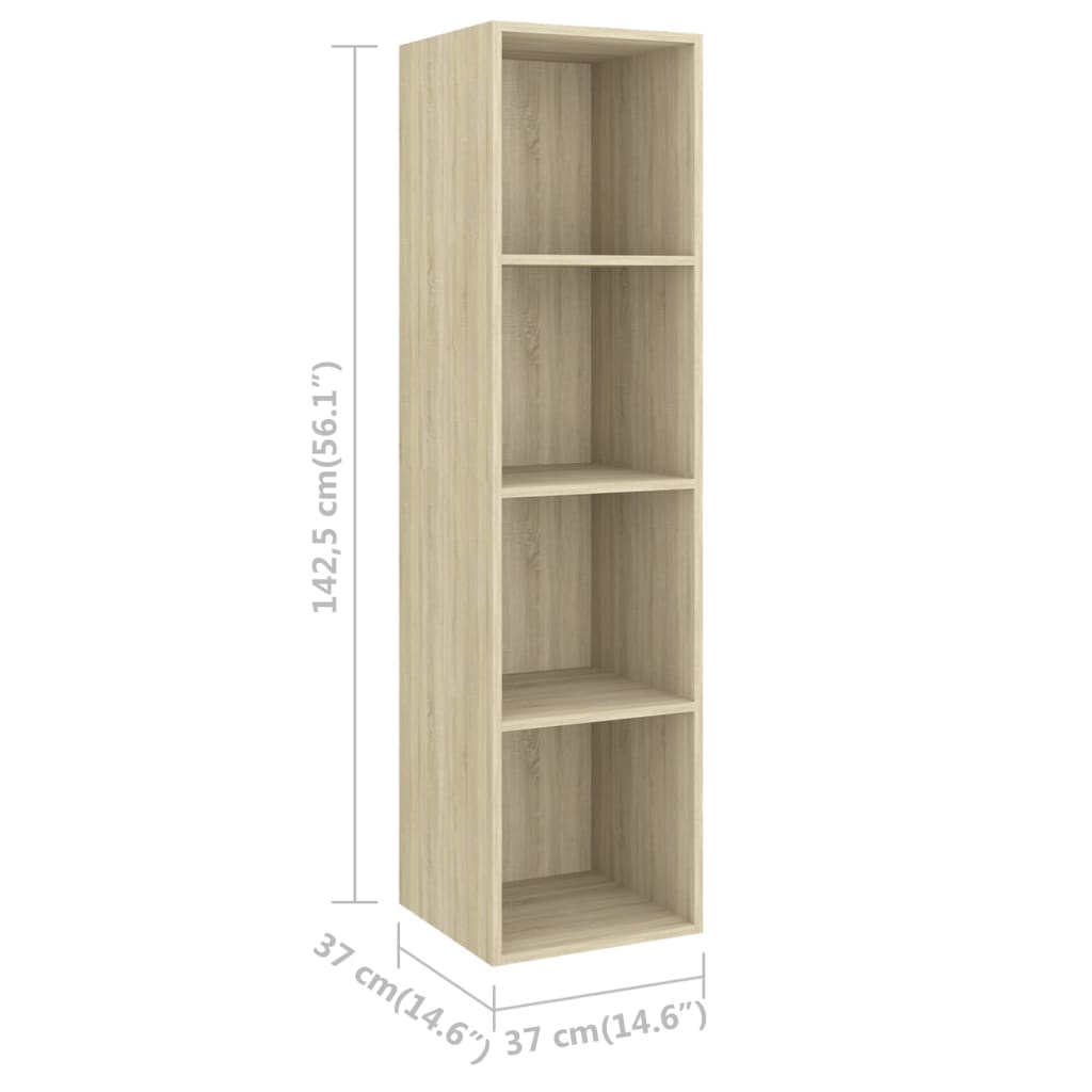 Ensemble de meubles TV 2 pièces en bois de chêne Sonoma