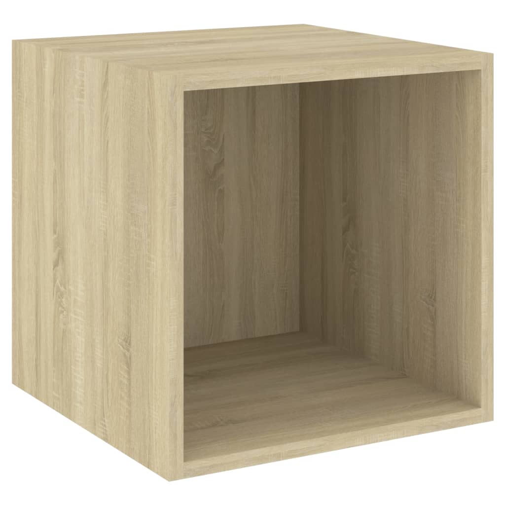 Ensemble de meubles TV 4 pièces en bois de chêne Sonoma