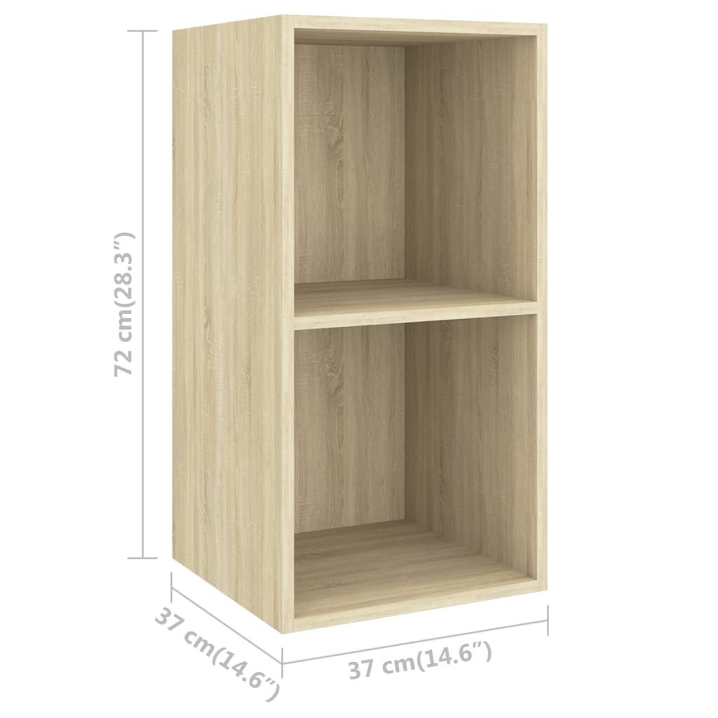 TV wall cabinets 4 pcs. Sonoma oak wood material