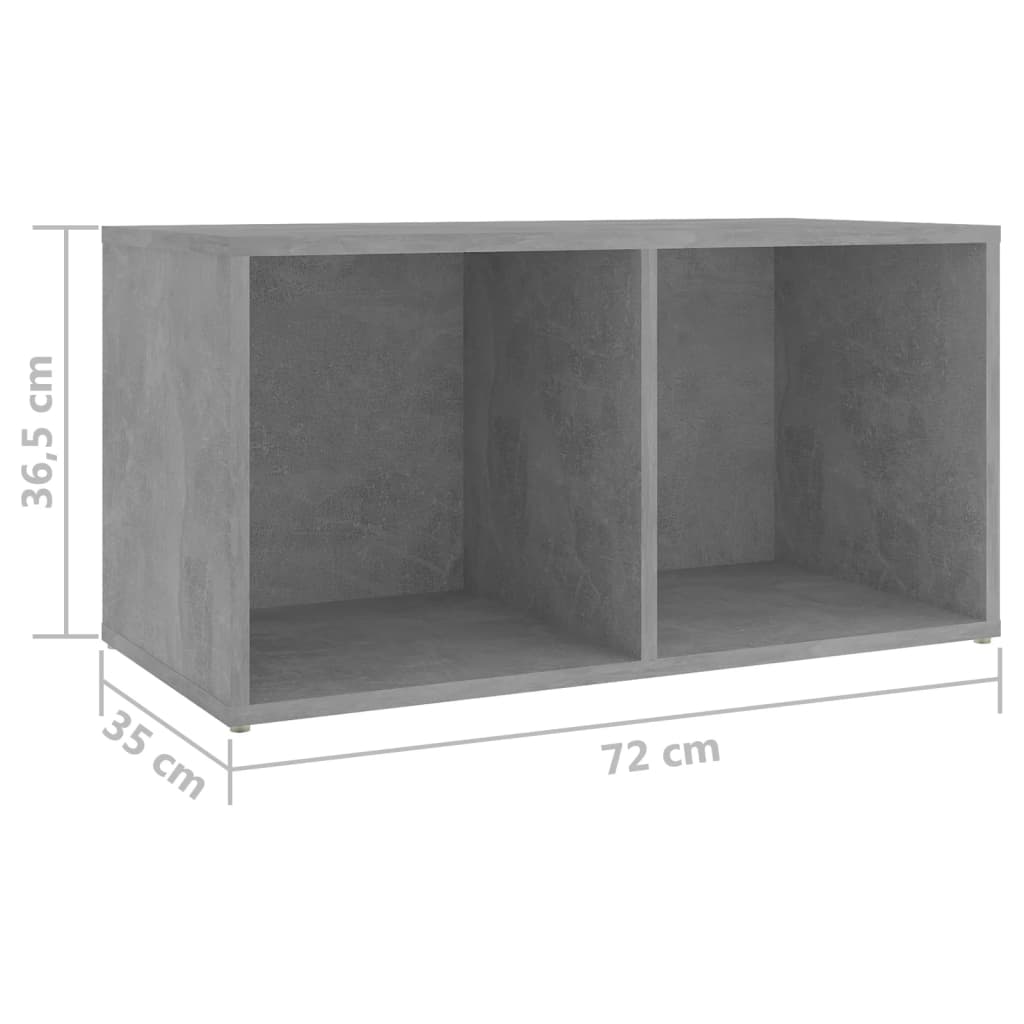 Meubles TV (2 pièces) gris béton 72 x 35 x 36,5 cm, matériau à base de bois