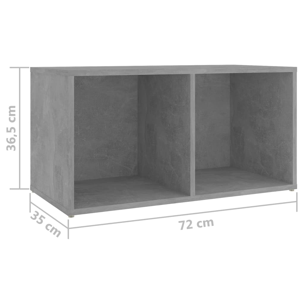 Meubles TV, 4 pièces, gris béton, 72 x 35 x 36,5 cm, matériau à base de bois