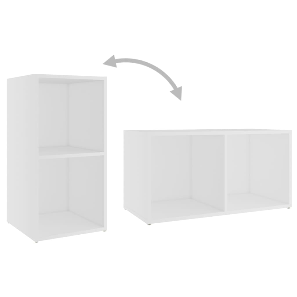 Ensemble de meubles TV 3 pièces en bois blanc