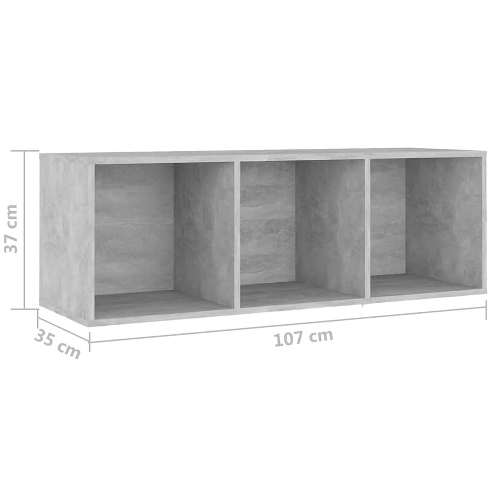 TV-Schränke 4 Stk. Betongrau 107x35x37 cm Holzwerkstoff