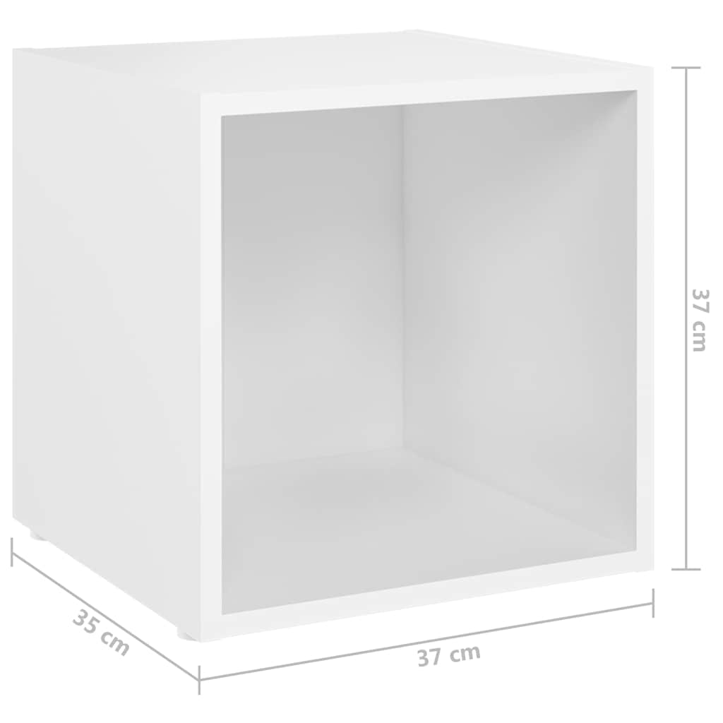 3-tlg. TV-Schrank-Set Weiß Holzwerkstoff