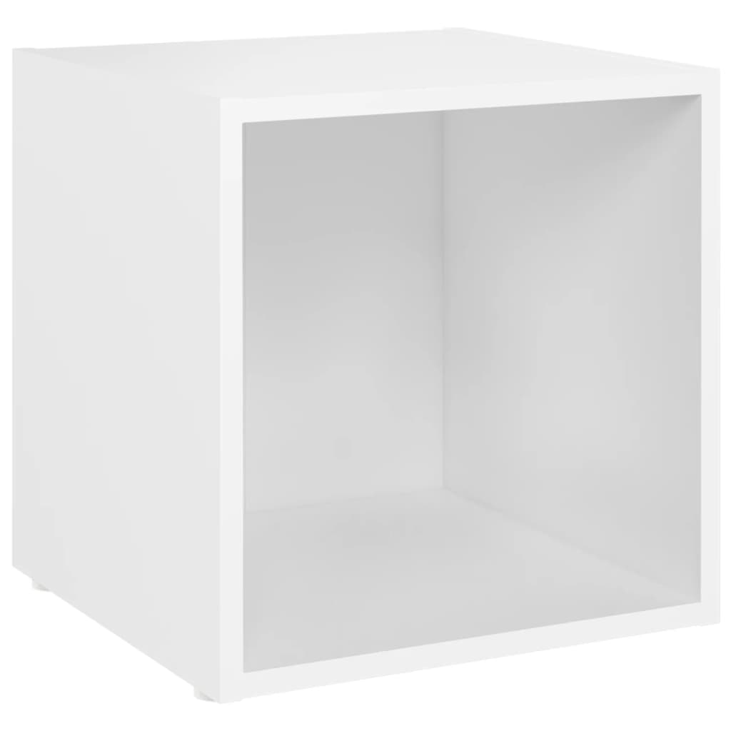 Ensemble de meubles TV 3 pièces en bois blanc