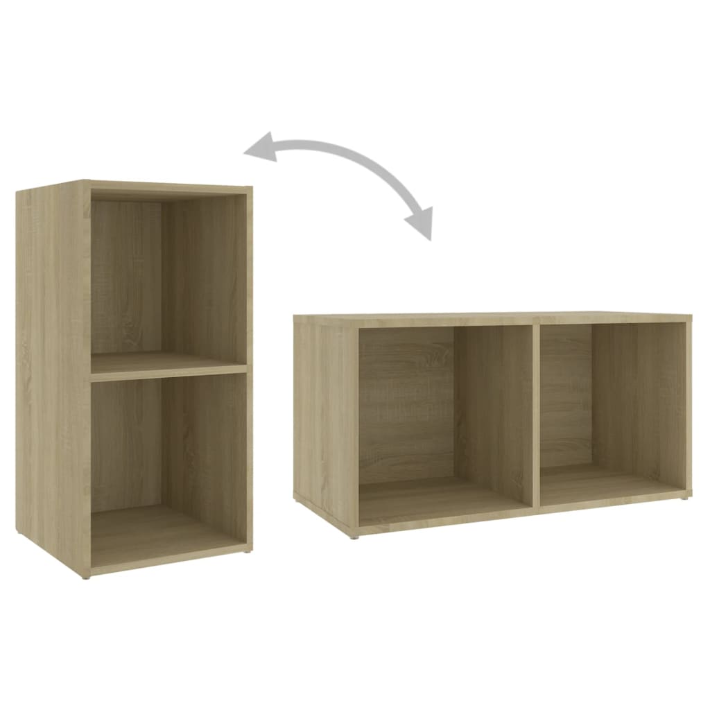 Ensemble de meubles TV 3 pièces en bois de chêne Sonoma