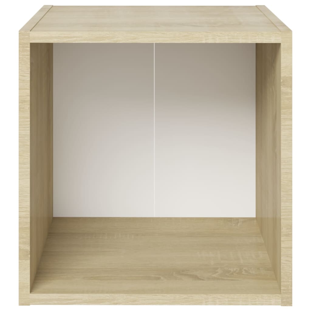 Ensemble de meubles TV 3 pièces en bois de chêne Sonoma blanc
