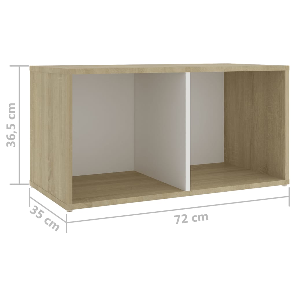 Ensemble de meubles TV 3 pièces en bois de chêne Sonoma blanc