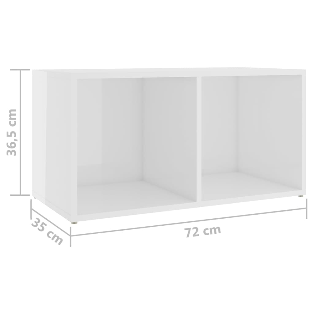 3-tlg. TV-Schrank-Set Hochglanz-Weiß Holzwerkstoff