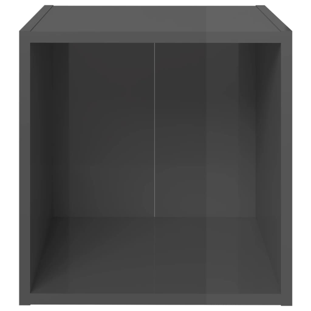 3-tlg. TV-Schrank-Set Hochglanz-Grau Holzwerkstoff
