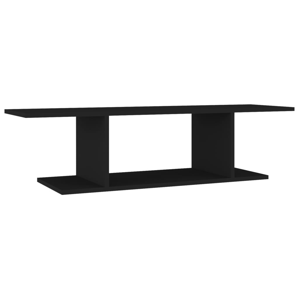 Meuble TV mural noir 103x30x26,5 cm