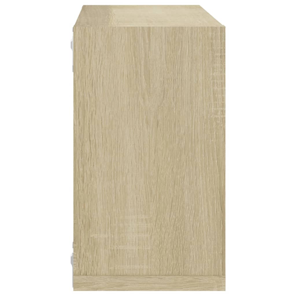 Étagères cubiques, 6 pièces, chêne Sonoma, 26 x 15 x 26 cm