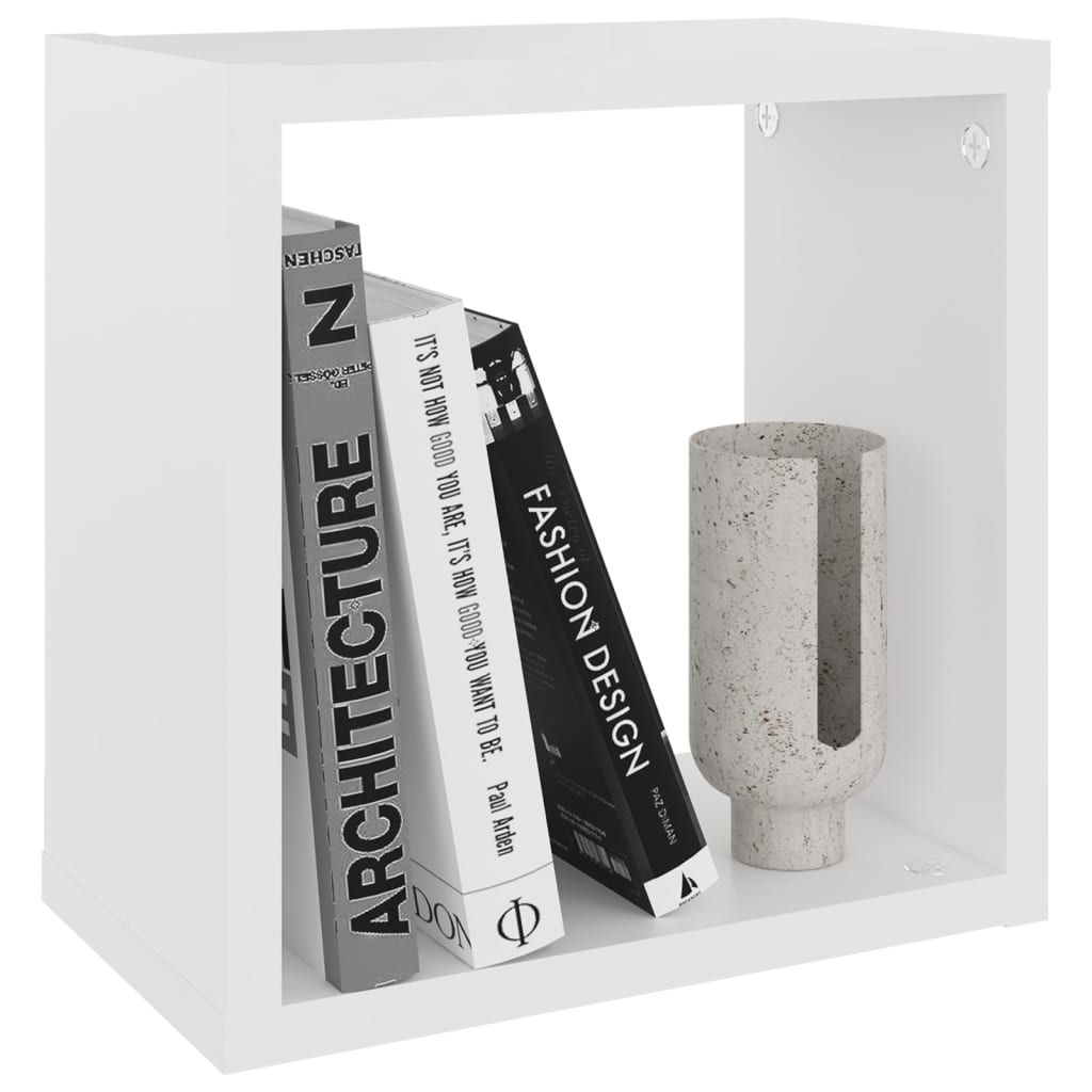 Cube shelves 4 pcs. White and Sonoma oak 26x15x26 cm