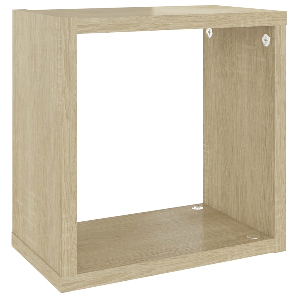 Cube shelves 4 pcs. White and Sonoma oak 26x15x26 cm