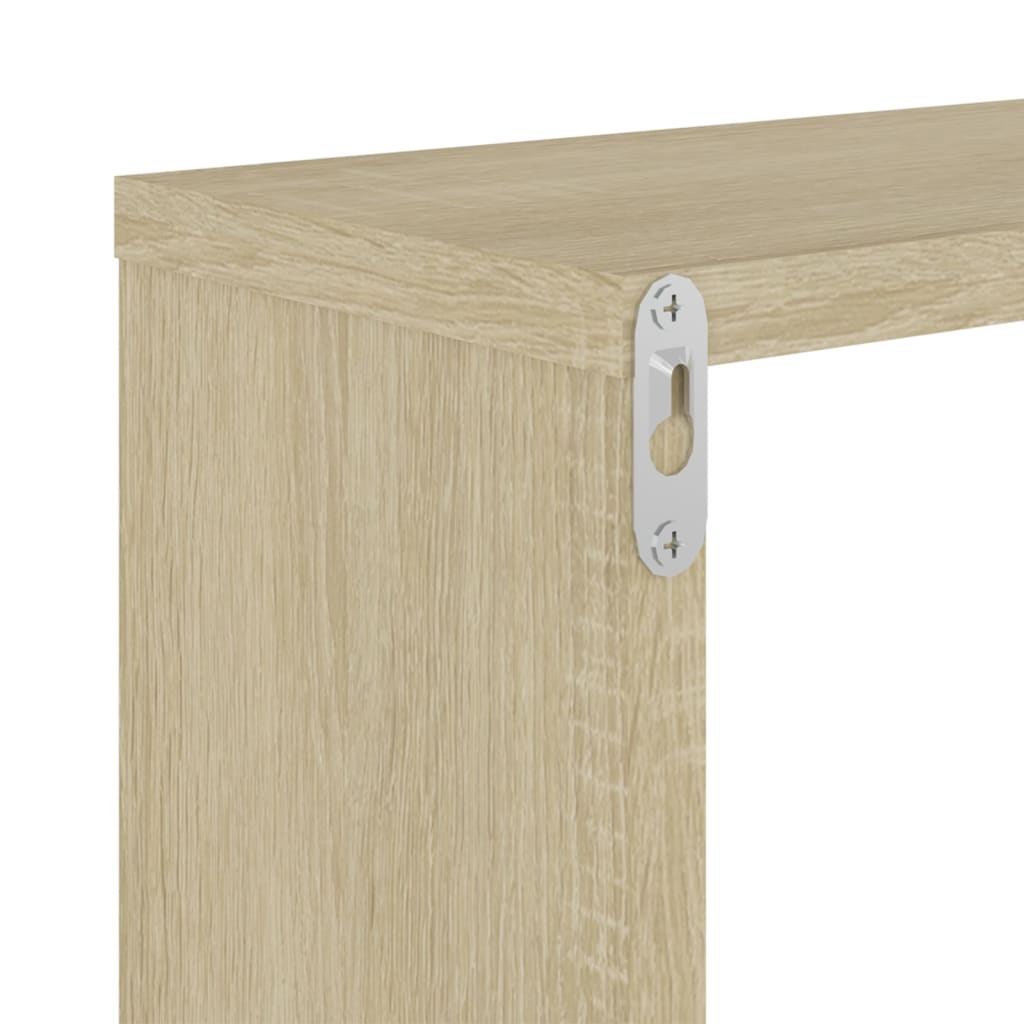 Cube shelves 4 pcs. White and Sonoma oak 26x15x26 cm
