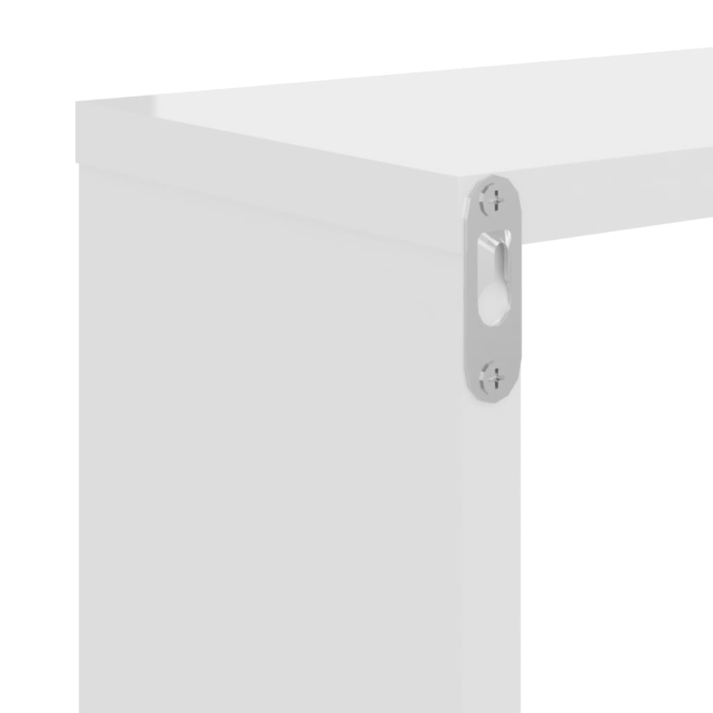 Cube shelves 2 pcs. High-gloss white 26x15x26 cm