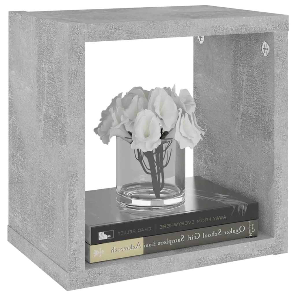 Cube shelves 4 pcs. Concrete grey 22x15x22 cm