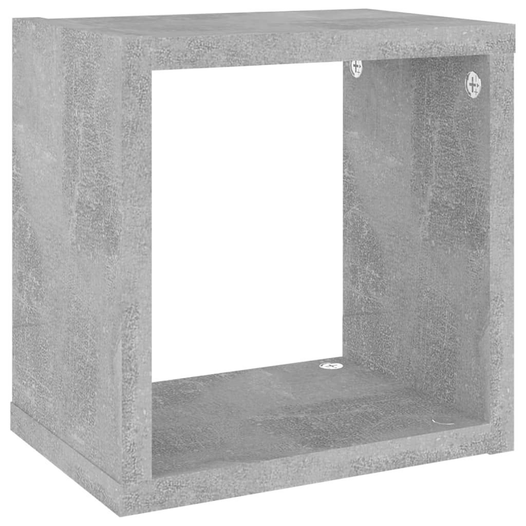 Cube shelves 4 pcs. Concrete grey 22x15x22 cm