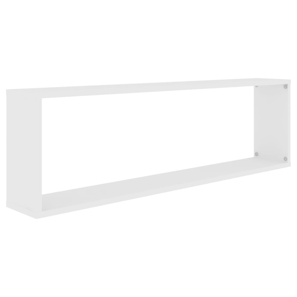 Cube shelves 4 pcs. White 100x15x30 cm wood material